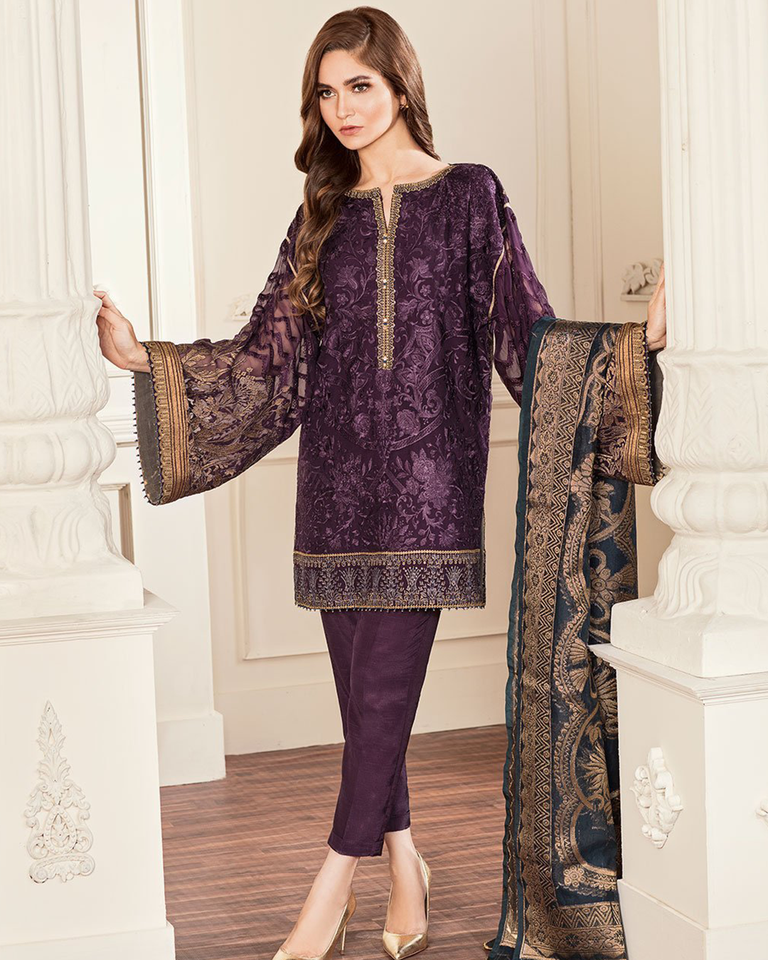 EMBROIDERED CHIFFON Article-31